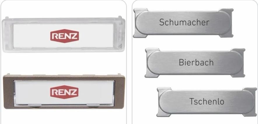 Gravierte Briefkasten-Namensschilder von Renz – MyKey M&uuml;hlheim am Main
