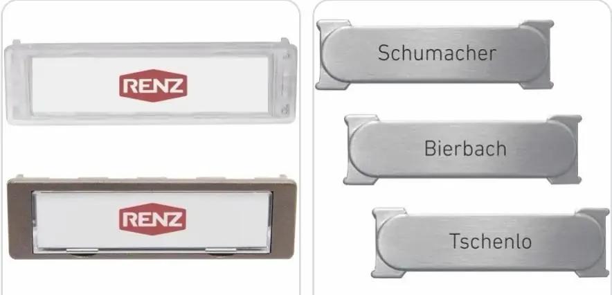 Gravierte Briefkasten-Namensschilder von Renz – MyKey M&uuml;hlheim am Main